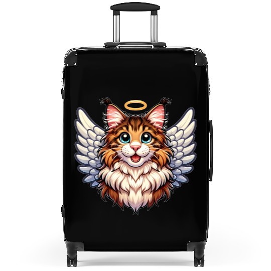 Maine Angel Cat with Wings Suitcases
