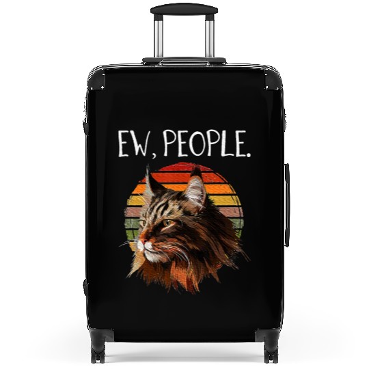 Maine Cat Womens Ew People meowy cat lovers Suitcases