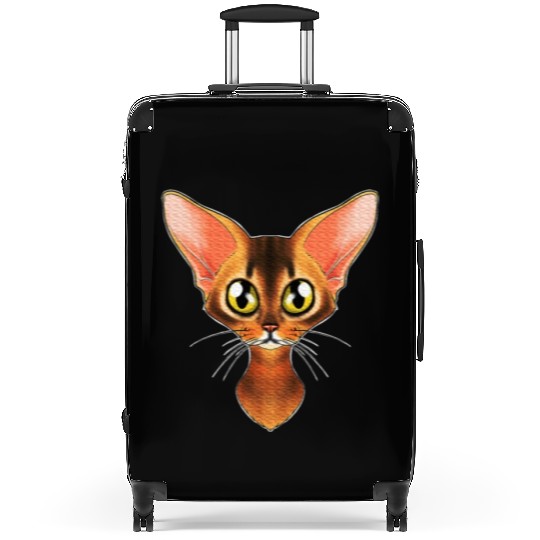 Cat Lover I Cat Face I Abyssinian Cat Suitcases