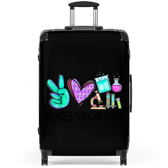 Peace Love Lab Tech Medical Laboratory Professiona Suitcases