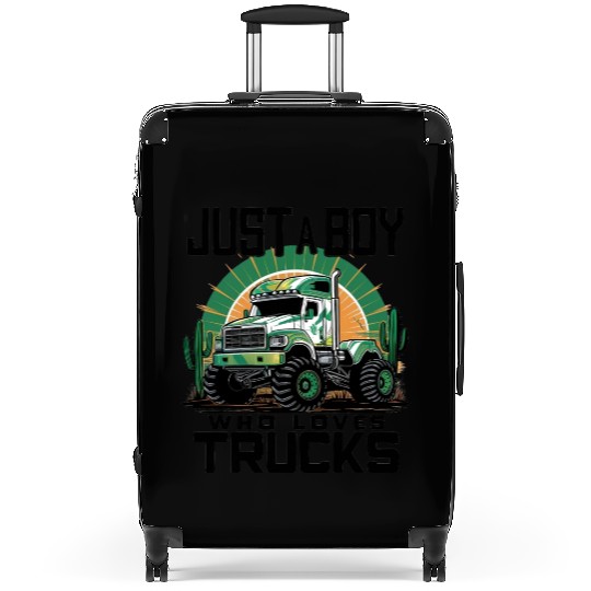 Just A Boy Who Loves Trucks Suitcases