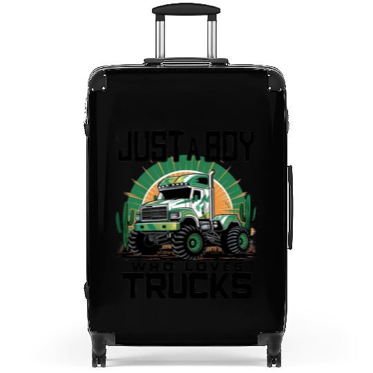 Just A Boy Who Loves Trucks Suitcases