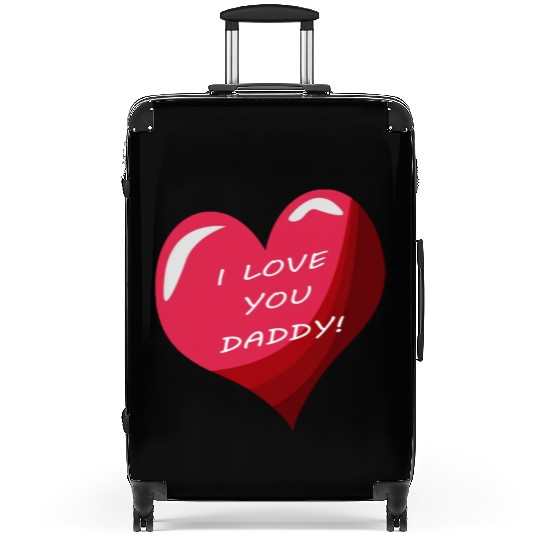 i love daddy Suitcases