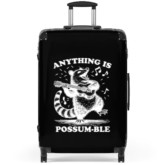 Possum with a guitar Suitcases