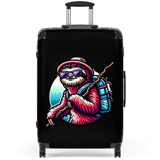 Cool Sloth Hiking Adventure in Nature Suitcases
