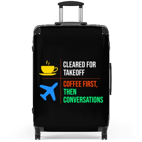 Air Traffic Controller Coffee ATC Aviation Humor Suitcases