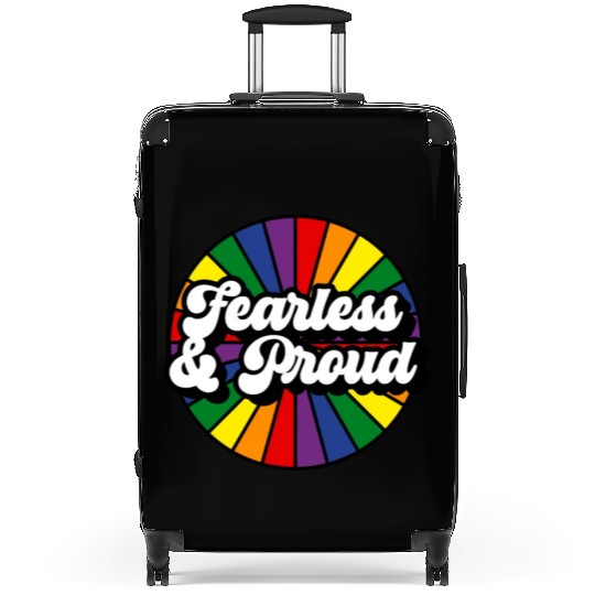 Fearless Proud Pride Rainbow Suitcases