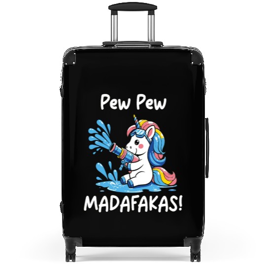 Funny | Hilarious Gift Idea | Pew Pew Madafakas Suitcases