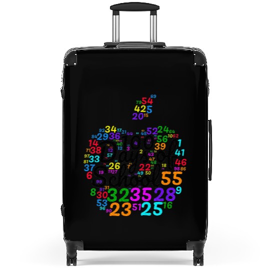 100 Days Of School Design From Numbers In Apple Suitcases