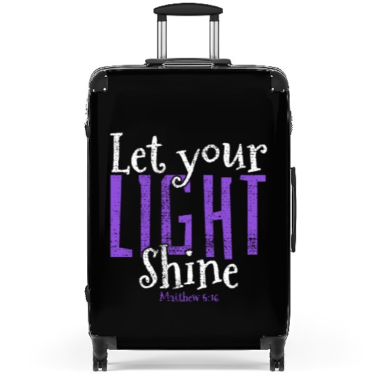 Faith Over Fear Inspirational Christian Design Suitcases