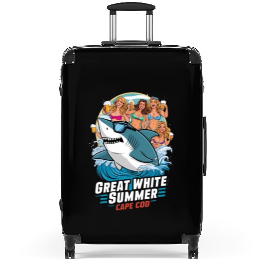 Stylish Great White Shark Suitcases (Cape Cod)