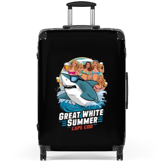 Stylish Great White Shark Suitcases (Cape Cod)