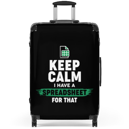Accountant Funny Excel Spreadsheets Keep Calm Suitcases