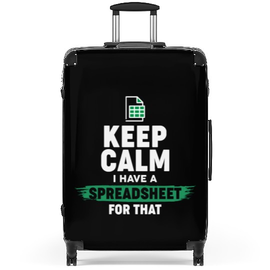 Accountant Funny Excel Spreadsheets Keep Calm Suitcases