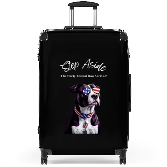 Step Aside The Party Animal Has Arrived AmStaff Suitcases