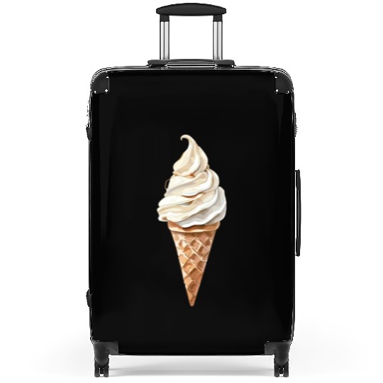 Swirled Vanilla Ice Cream Cone Delight Suitcases