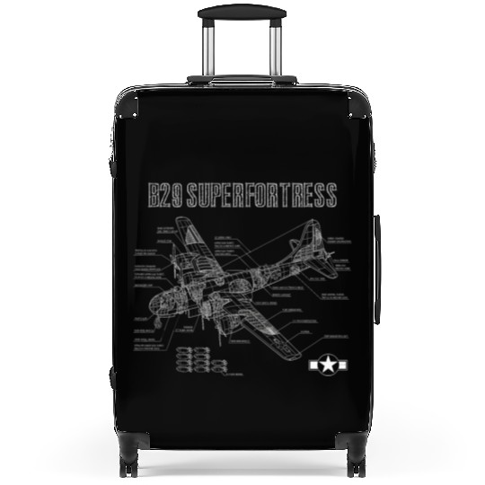 World War 2 Aircraft Blueprint WWII B29 Suitcases