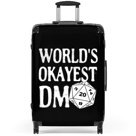 World's Okayest DM D20 Dice Dungeon Dragons Gaming Suitcases