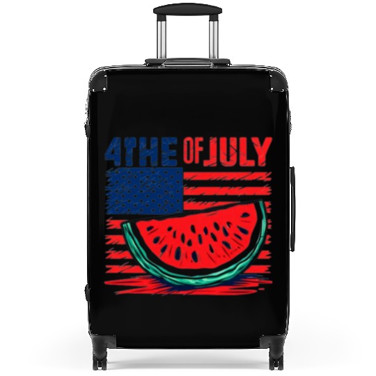 4th of July American Pride Watermelon Vintage Gift Suitcases