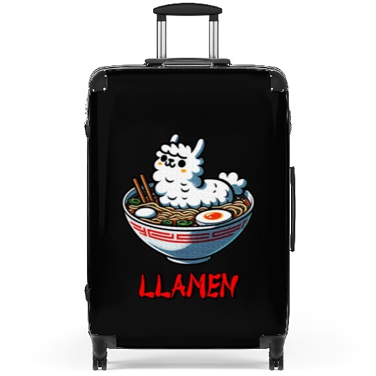 Llamen Noodles Chinese Food Alpaca Llama Lover Suitcases