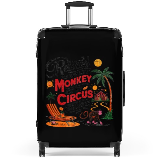 Retired Not My Monkey Not My Circus Distressed Suitcases