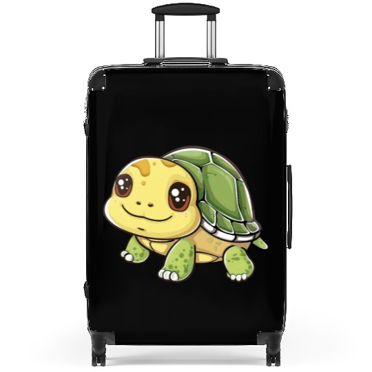 Adorable Smiling Turtle Character Suitcases