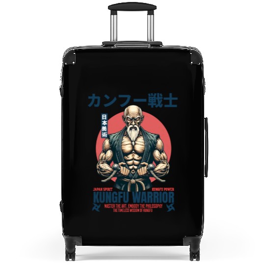 kungfu warrior master Suitcases