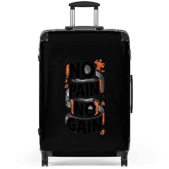 No Pain, No Gain Suitcases