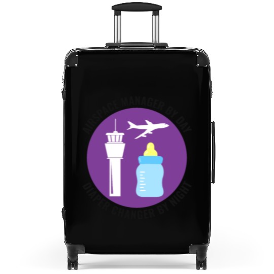 Air Traffic Controller ATC Dad Aviation Humor Suitcases