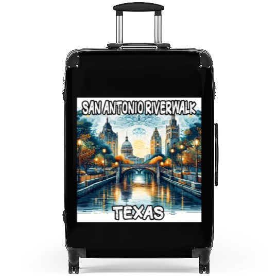 San Antonio Riverwalk Suitcases