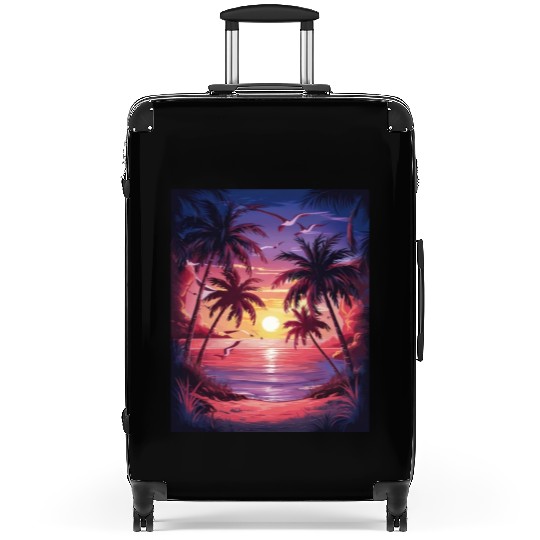 summer beach "Tropical Twilight Serenity" Suitcases
