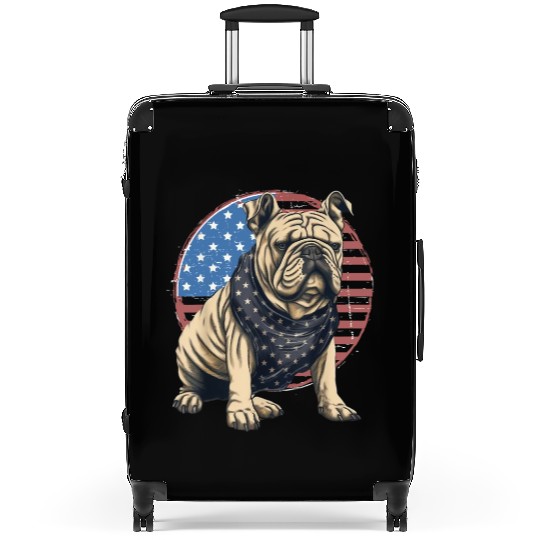 Cool Patriotic Bulldog US Flag July 4th Sunglasses Suitcases