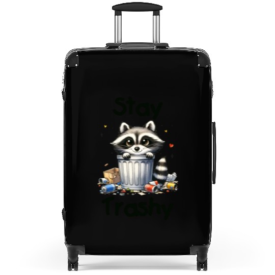 Raccoon in Trash Can - King of the Dumpster Suitcases