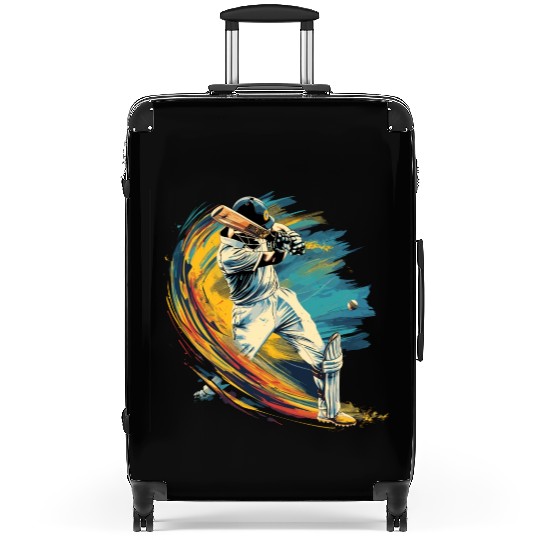 Cricket Player Sport US Suitcases