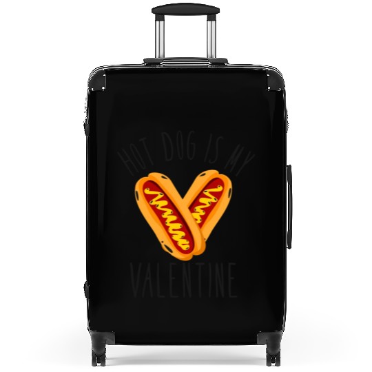 Hot Dog Adult Heart Valentines Day Suitcases