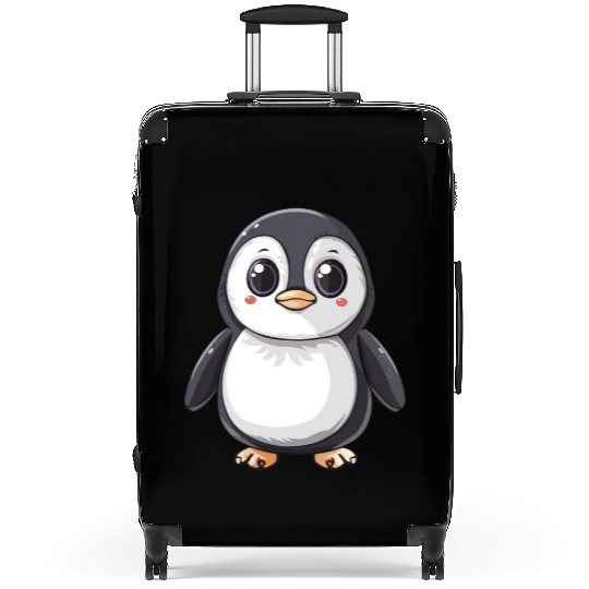 Adorable Penguin Character Embraces Your Style Suitcases