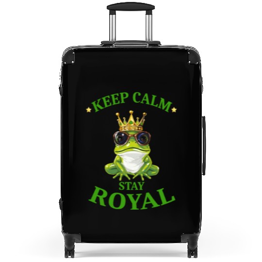 Royal Frog With Crown And Sunglasses Suitcases