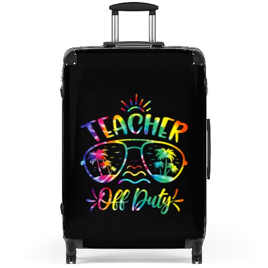 Teacher off duty Tie Dye Sunglasses summer School Suitcases