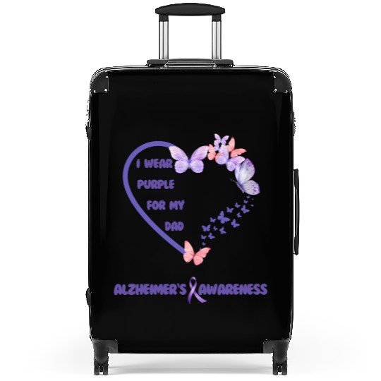 I wear purple for my dad, Alzheimer's awareness Suitcases
