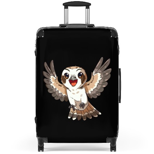 Adorable Happy Owl Spread Wings Suitcases