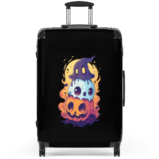 skull, ghost friends Suitcases