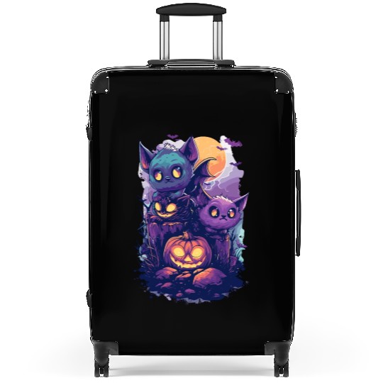 ghost friends, spooky scary friends Suitcases