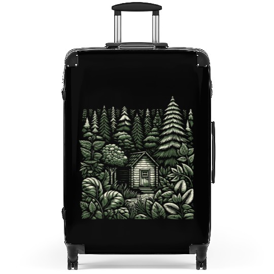 close to nature living in a cabin in the forest Suitcases