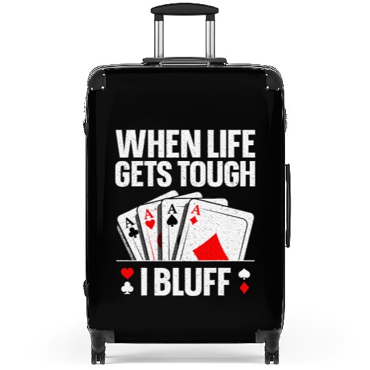Poker Design Card Player Gambling Casino Suitcases