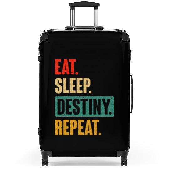 Eat Sleep Destiny Repeat Video Games Gaming Gift Suitcases