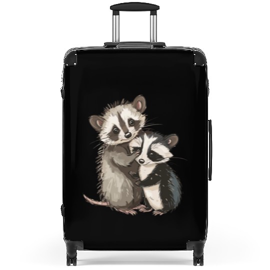 Opossum and raccoon Suitcases