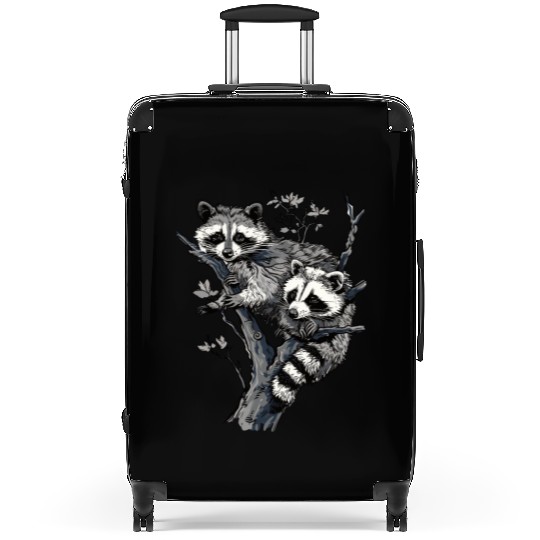 Opossum and raccoon Suitcases