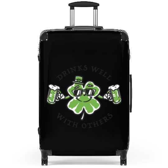 Drinks Well Funnyin St. Pattys Day Drinking Suitcases