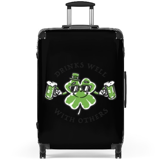 Drinks Well Funnyin St. Pattys Day Drinking Suitcases