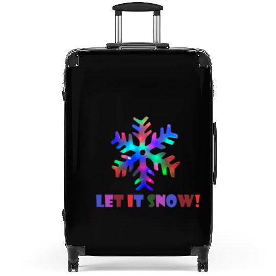 Let it Snow! (Colorful Snowflake Design) Suitcases